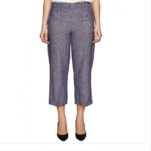 CHAUS Women linen two tone pants large